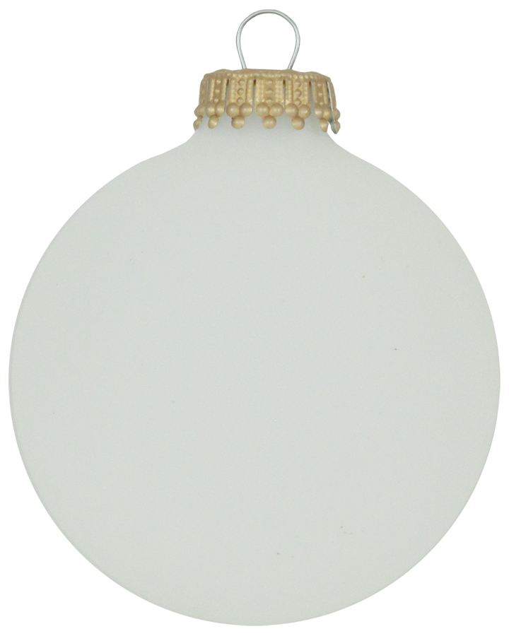 Glass Crafting Christmas Tree Ornaments - Designer DIY Balls from Christmas By Krebs (Frost with Gold Caps-8 Pieces, 2 5/8 inch (67mm))