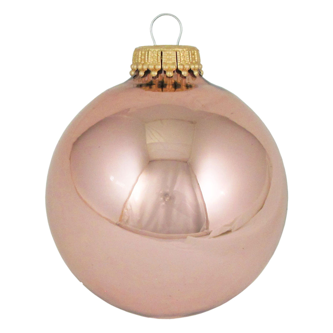 Glass Christmas Tree Ornaments - 67mm / 2.63" [8 Pieces] Designer Balls from Christmas By Krebs Seamless Hanging Holiday Decor