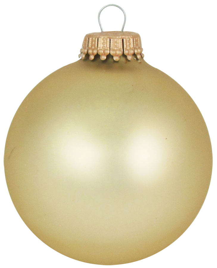 Christmas By Krebs 2 5/8" (67mm) Seamless Glass Ornament [8 Pieces], Decorated Designer Heirloom (Velvet Harvest Gold)