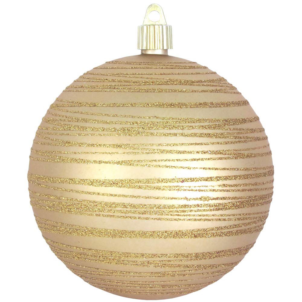 [4 Pack] 4 3/4" (120mm) Decorated Shatterproof Ball Ornaments