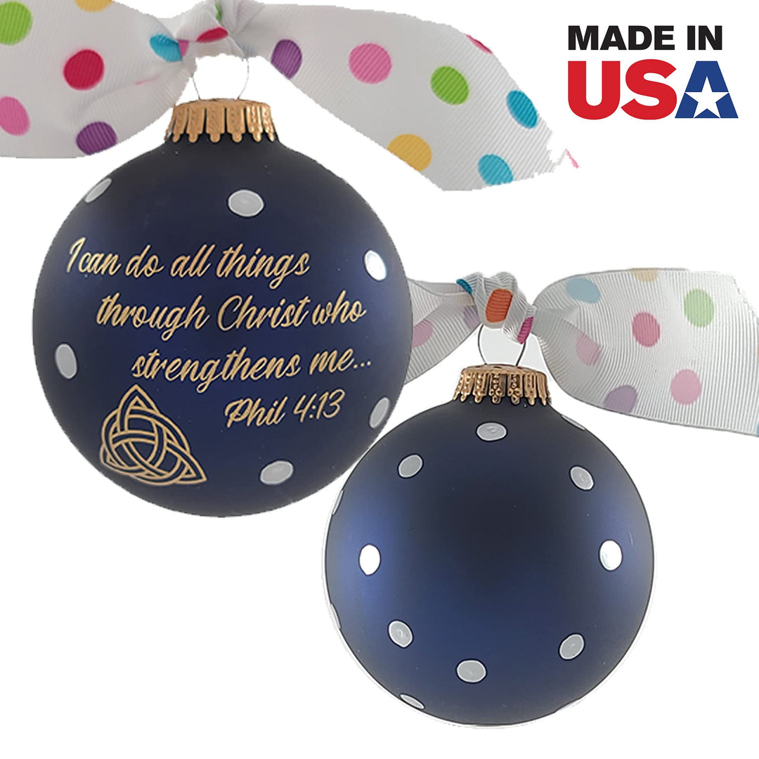 3 1/4" Collectable Bible Hero Glass Ornament Made in USA | Hugs Special Occasions Keepsake Gifts |