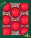 Christmas By Krebs 2 5/8" (67mm) Seamless Glass Ornament [8 Pieces], Decorated Designer Heirloom (Velvet Flame Red)