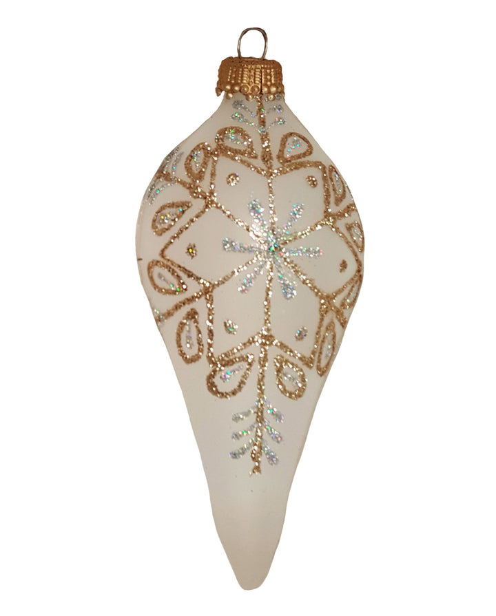 Glass Christmas Tree Ornaments - 67mm/2.625" [4 Pieces] Decorated Balls from Christmas by Krebs Seamless Hanging Holiday Decor