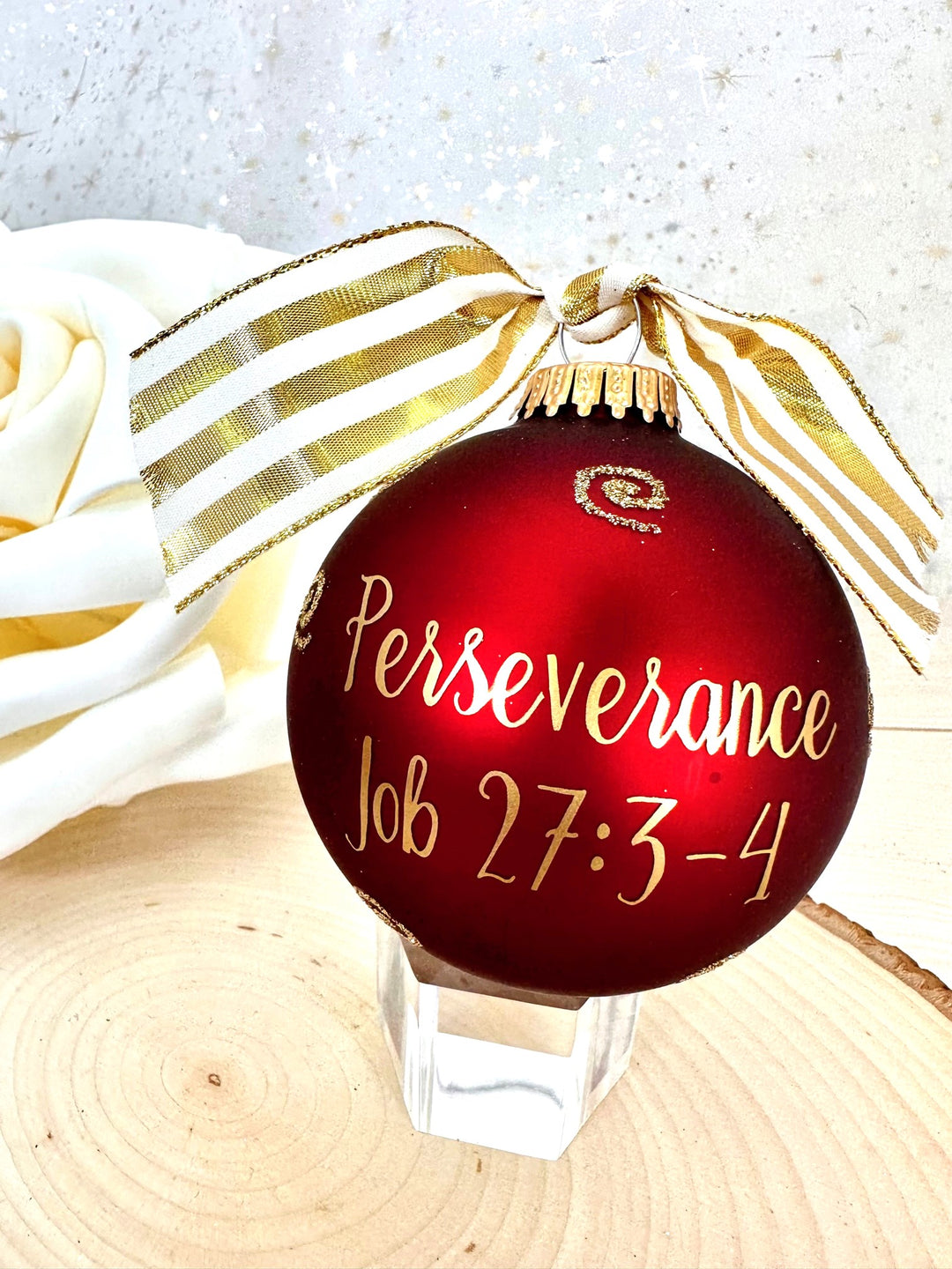 3 1/4" Collectable Bible Hero Glass Ornament Made in USA | Hugs Special Occasions Keepsake Gifts |  (Bible Hero Job)