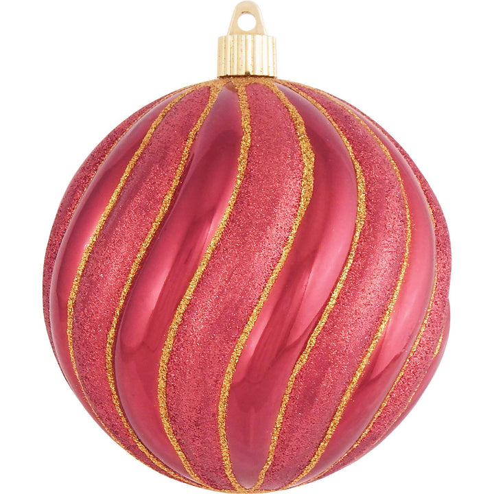 [4 Pack] 4 3/4" (120mm) Decorated Shatterproof Ball Ornaments