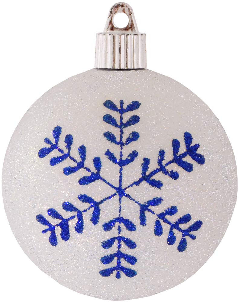 Christmas By Krebs 3 1/4" (80mm) Ornament [4 Pieces] Commercial Grade Indoor and Outdoor Shatterproof Plastic, Water Resistant Ball Shape Ornament Decorations
