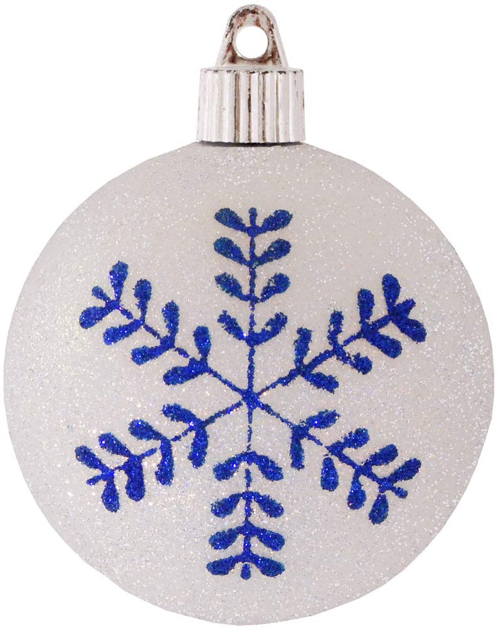 Christmas By Krebs 3 1/4" (80mm) Ornament [4 Pieces] Commercial Grade Indoor and Outdoor Shatterproof Plastic, Water Resistant Ball Shape Ornament Decorations