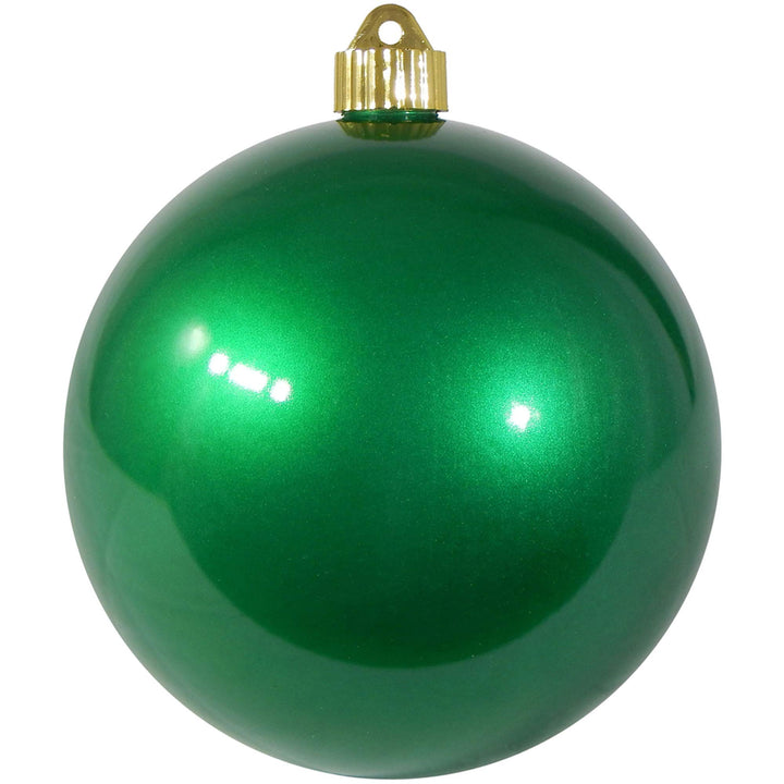 Christmas By Krebs 6" (150mm) Candy Green [2 Pieces] Solid Commercial Grade Indoor and Outdoor Shatterproof Plastic, UV and Water Resistant Ball Ornament Decorations