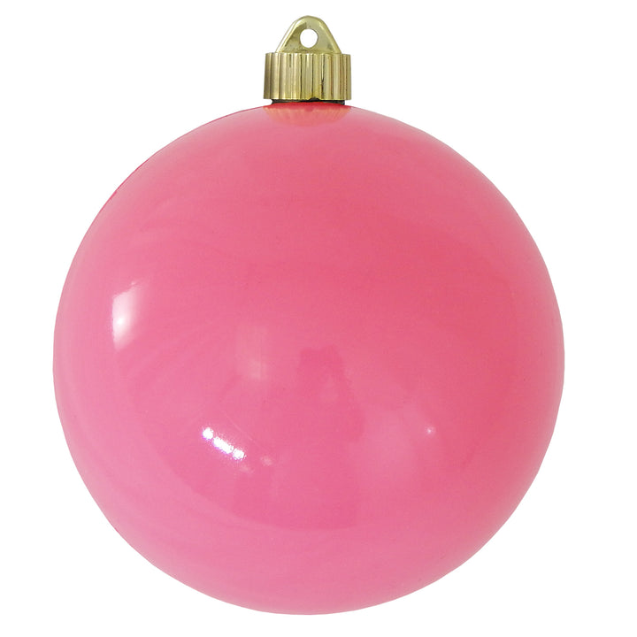 Christmas By Krebs 6" (150mm) Flamingo Pink [2 Pieces] Solid Commercial Grade Indoor and Outdoor Shatterproof Plastic, Water Resistant Ball Ornament Decorations