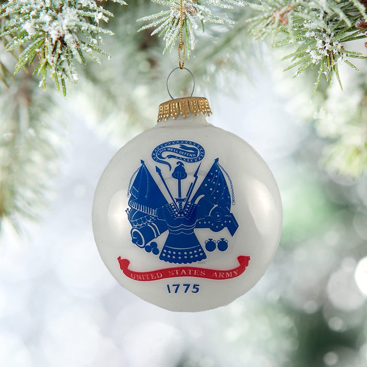 Christmas Tree Ornaments Made in the USA - 80mm / 3.25" Decorated Collectible Glass Balls from Christmas by Krebs - Handmade Hanging Holiday Decorations for Trees