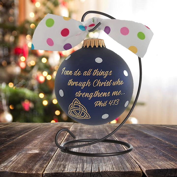 3 1/4" Collectable Bible Hero Glass Ornament Made in USA | Hugs Special Occasions Keepsake Gifts |