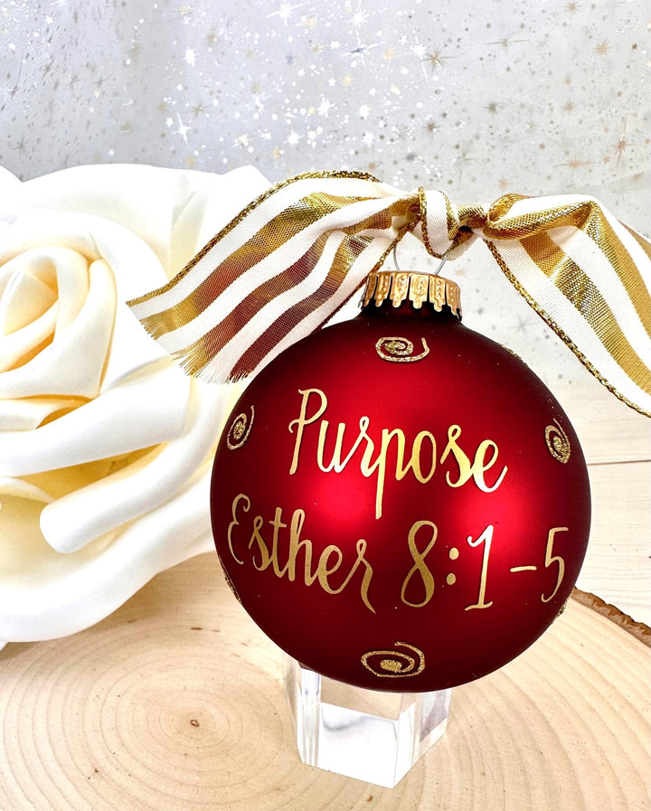 3 1/4" Collectable Bible Hero Glass Ornament Made in USA | Hugs Special Occasions Keepsake Gifts |  (Hugs Bible Hero - Esther)