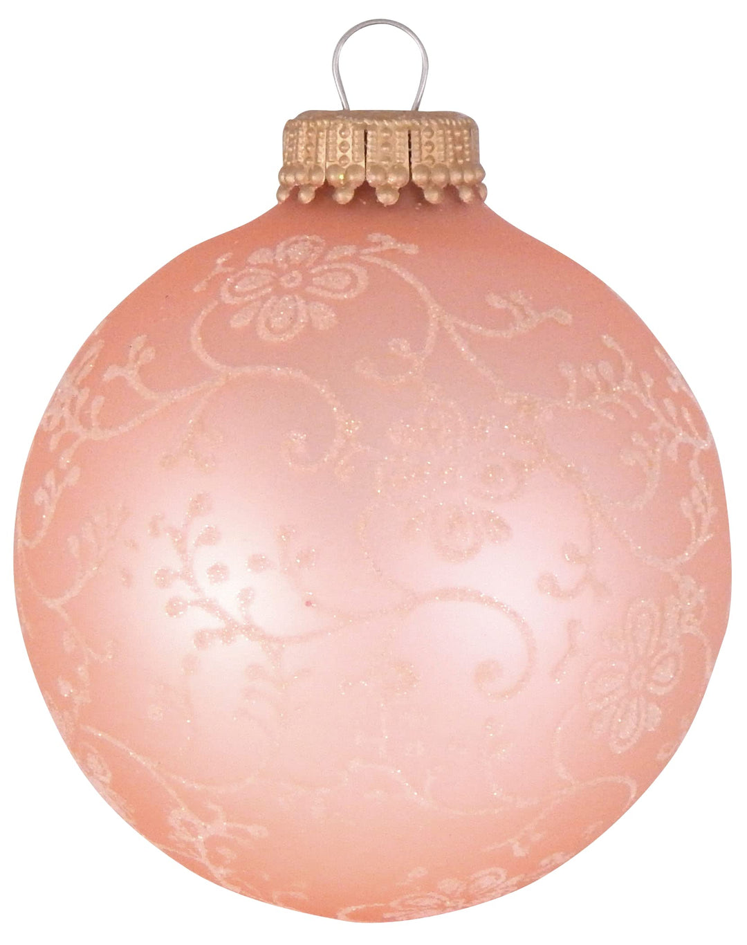 Glass Christmas Tree Ornaments - 67mm/2.63" [4 Pieces] Decorated Balls from Christmas by Krebs Seamless Hanging Holiday Decor