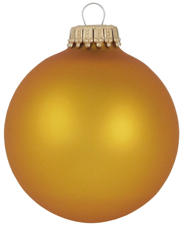 Christmas By Krebs 2 5/8" (67mm) Seamless Glass Ornament [8 Pieces], Decorated Designer Heirloom (Velvet Old Gold)