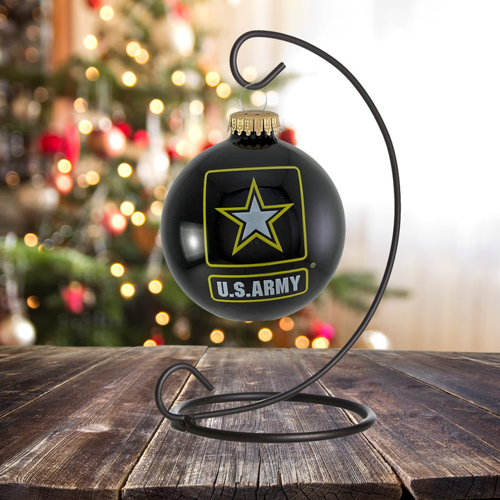 Christmas Tree Ornaments Made in the USA - 80mm / 3.25" Decorated Collectible Glass Balls from Christmas by Krebs - Handmade Hanging Holiday Decorations for Trees