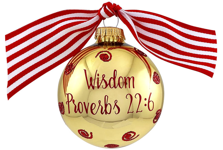 3 1/4" Collectable Bible Hero Glass Ornament Made in USA | Hugs Special Occasions Keepsake Gifts |  (Bible Hero Solomon)