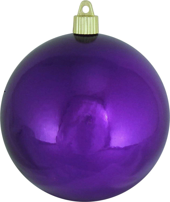 Christmas By Krebs Ornament, Large Commercial Grade Indoor and Outdoor Shatterproof Plastic, UV and Water Resistant Ball Ornament Decorations (Shiny Vivacious Purple, 4 3/4 inch (120mm))
