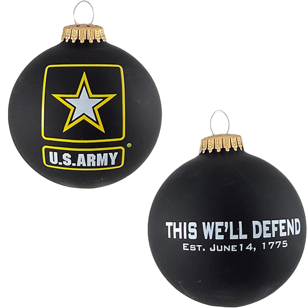Christmas Tree Ornaments Made in the USA - 80mm / 3.25" Decorated Collectible Glass Balls from Christmas by Krebs - Handmade Hanging Holiday Decorations for Trees