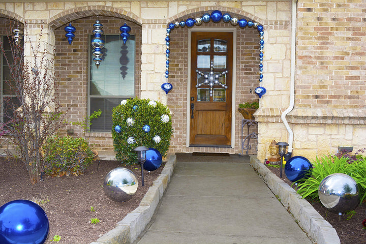 Christmas By Krebs 3 1/4" (80mm) Regal Blue [8 Pieces] Solid Commercial Grade Indoor and Outdoor Shatterproof Plastic, UV and Water Resistant Ball Ornament Decorations