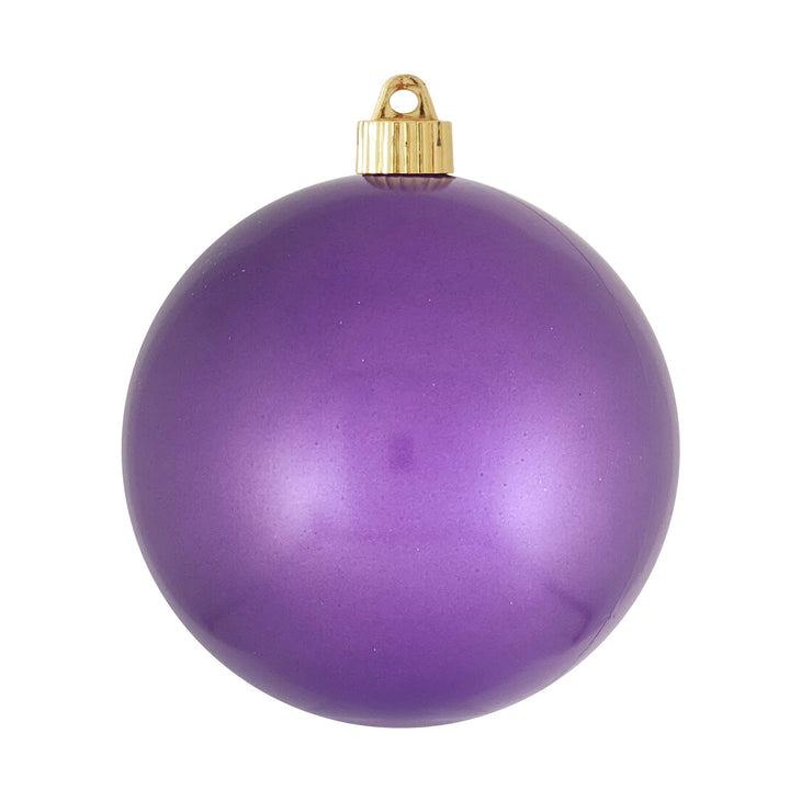 Christmas By Krebs Ornament, Commercial Shatterproof UV Resistant Plastic Christmas Ball Decoration (Candy Crocus, 6 inch (150mm))