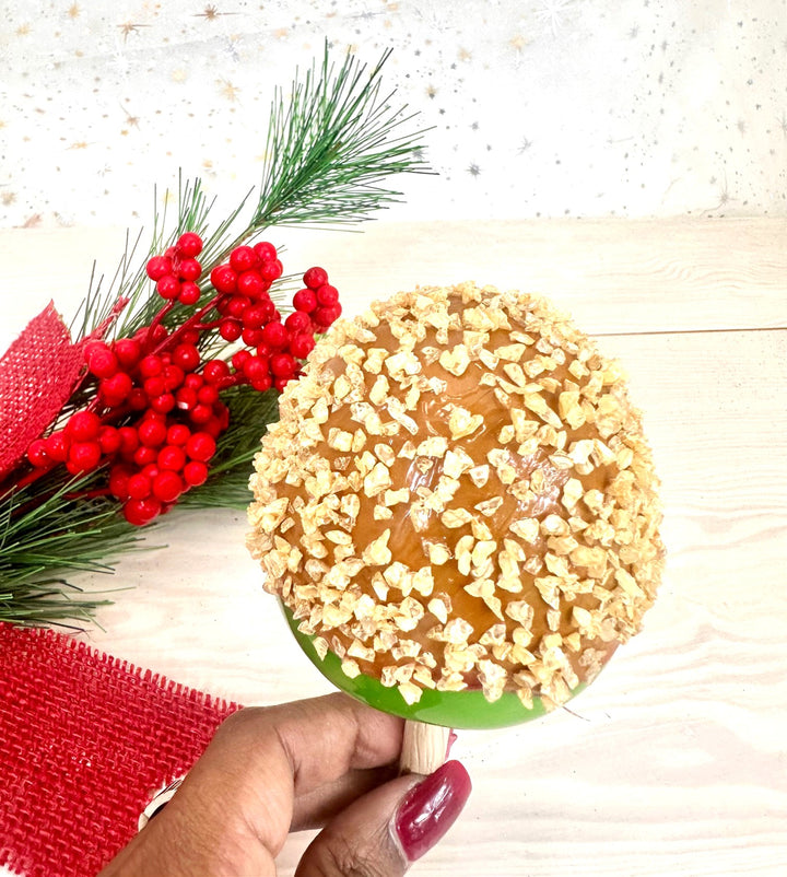 Christmas By Krebs Blown Glass  Collectible Tree Ornaments (6" Caramel Apple)