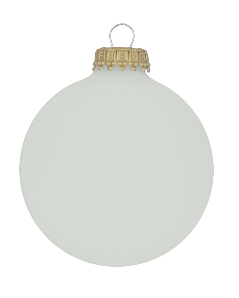 Crafting Seamless Glass Ball Ornaments for Holiday Decor (Frost with Gold Caps-96 Pieces, 8/Box, 12/Case, 2 5/8 inch (67mm))