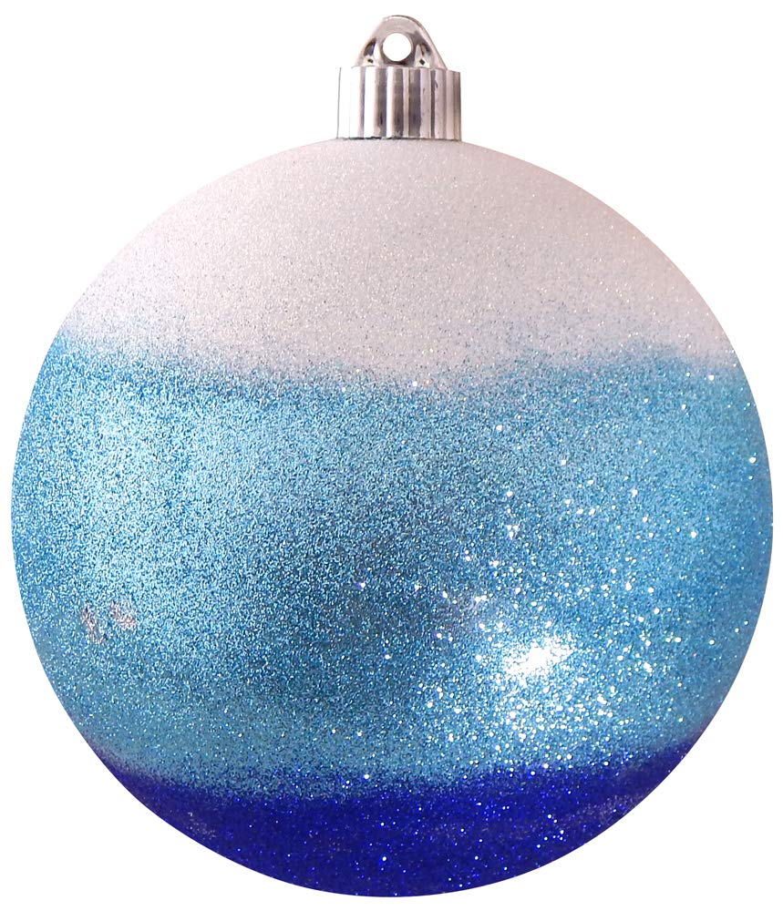 Christmas By Krebs 6" (150mm) Ornament, [2 Pieces], Commercial Grade Indoor and Outdoor Shatterproof Plastic, Water Resistant Decorated Ball Shape Ornament Decorations