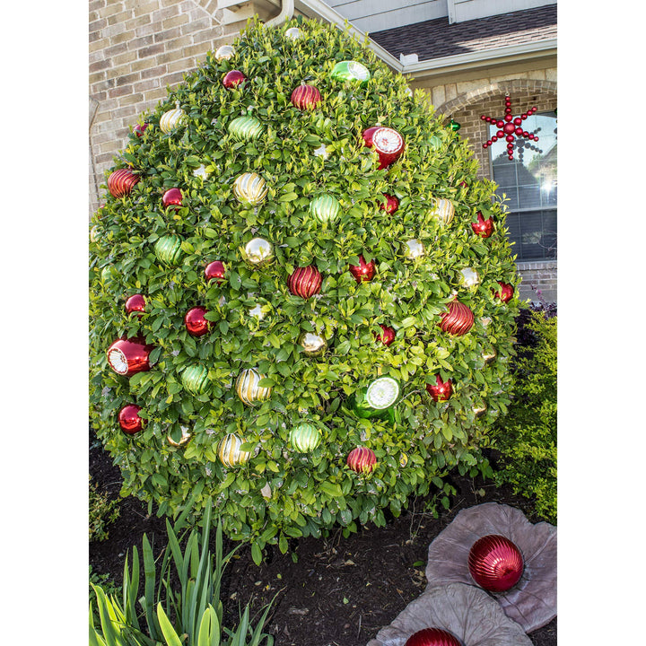Christmas By Krebs 8" (200mm) Commercial Grade Indoor Outdoor Moisture Resistant Shatterproof Plastic Reflector Ornament (Azure Blue Reflector)