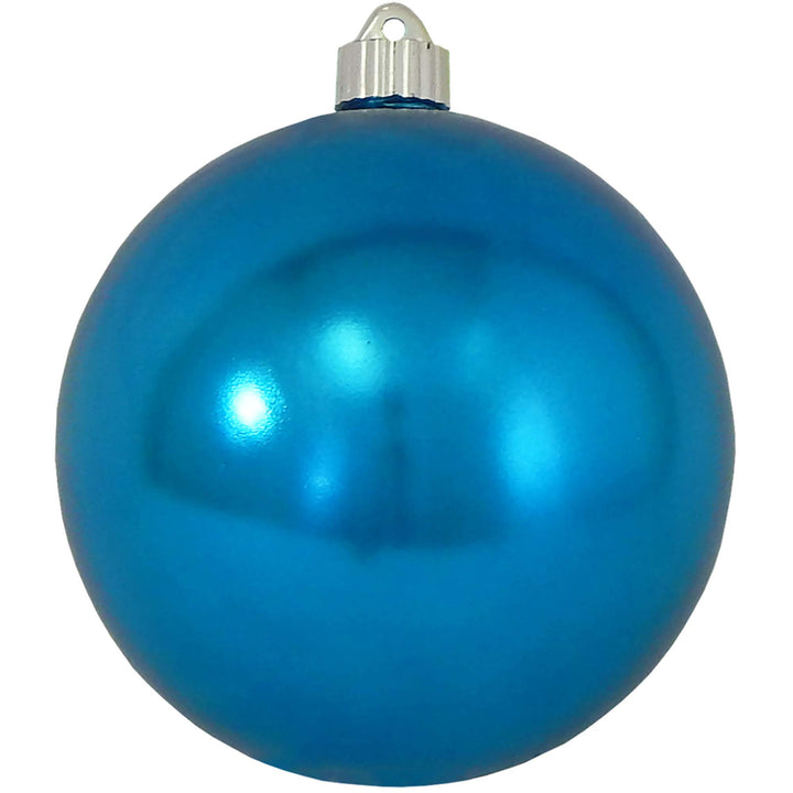 Christmas By Krebs 6" (150mm) Shiny Balmy Seas Blue [2 Pieces] Solid Commercial Grade Indoor and Outdoor Shatterproof Plastic, UV and Water Resistant Ball Ornament Decorations