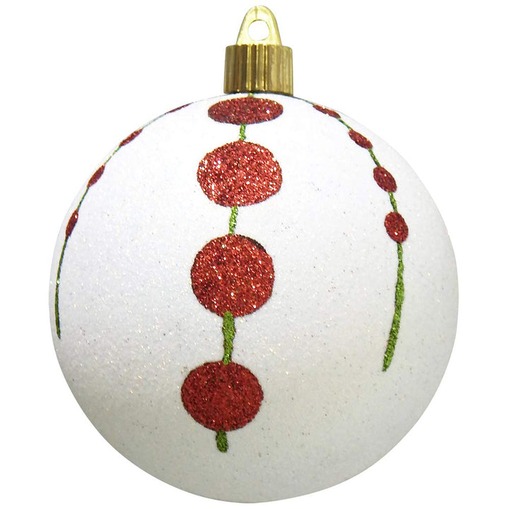 Christmas By Krebs 4" (100mm) Ornament [4 Pieces] Commercial Grade Indoor and Outdoor Shatterproof Plastic, Water Resistant Ball Decorated Ornaments