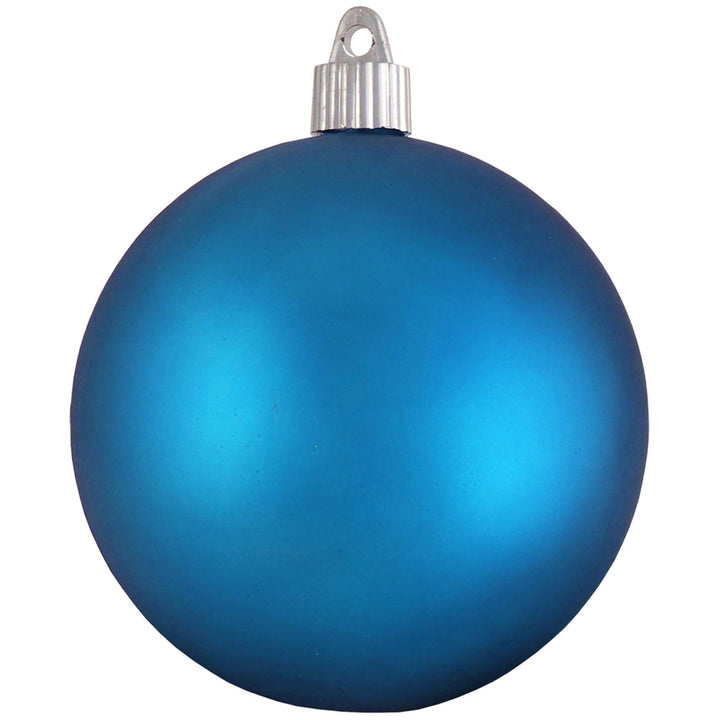 Christmas By Krebs 4" (100mm) Velvet Aloha Blue [4 Pieces] Solid Commercial Grade Indoor and Outdoor Shatterproof Plastic, UV and Water Resistant Ball Ornament Decorations
