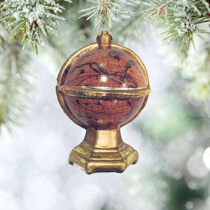 Christmas By Krebs Blown Glass  Collectible Tree Ornaments  (4.25" Old World Globe)
