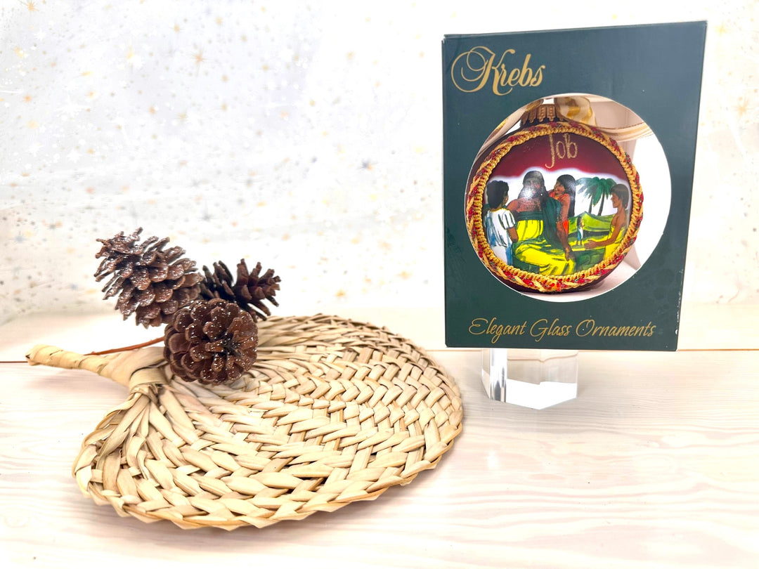 3 1/4" Collectable Bible Hero Glass Ornament Made in USA | Hugs Special Occasions Keepsake Gifts |  (Bible Hero Job)