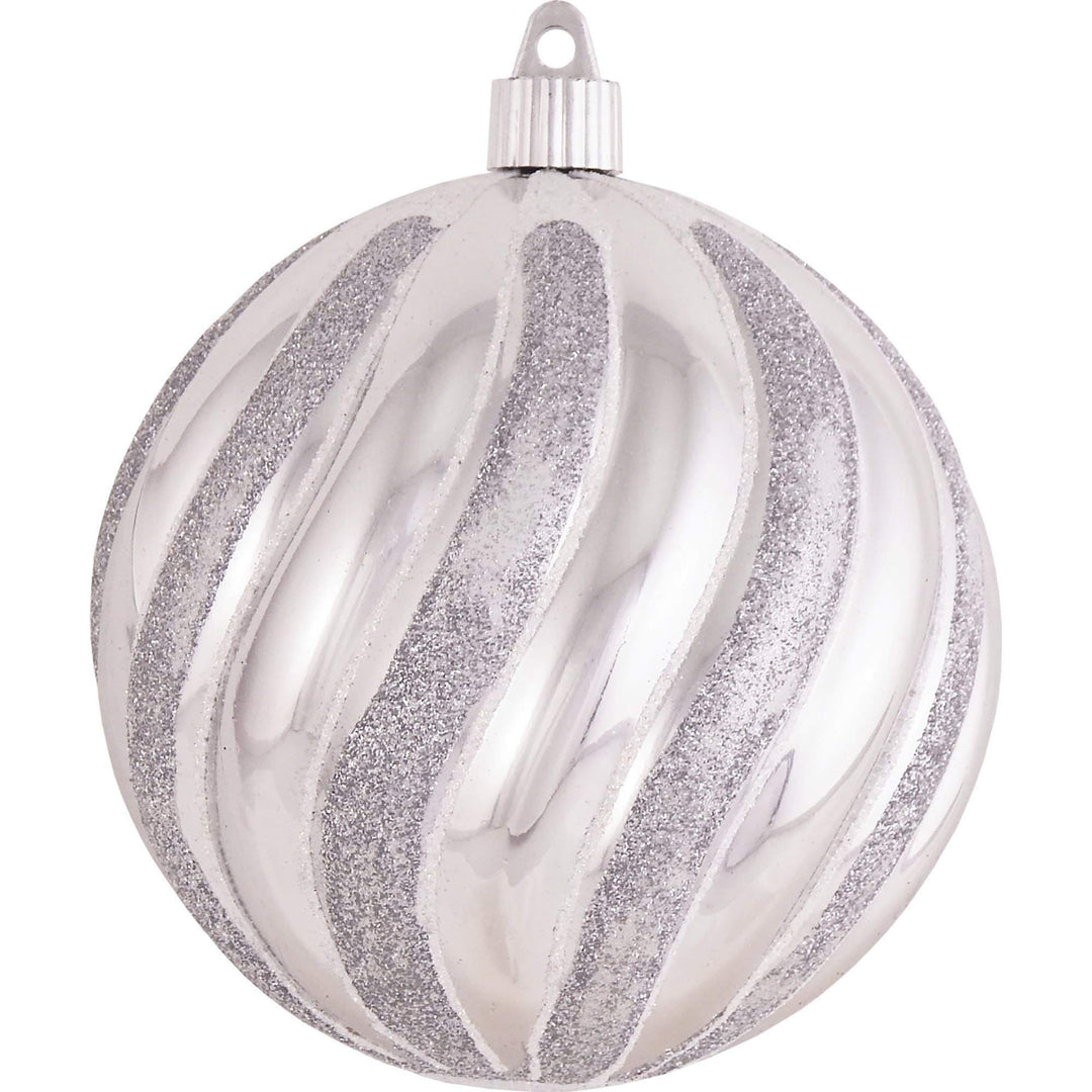 [4 Pack] 4 3/4" (120mm) Decorated Shatterproof Ball Ornaments