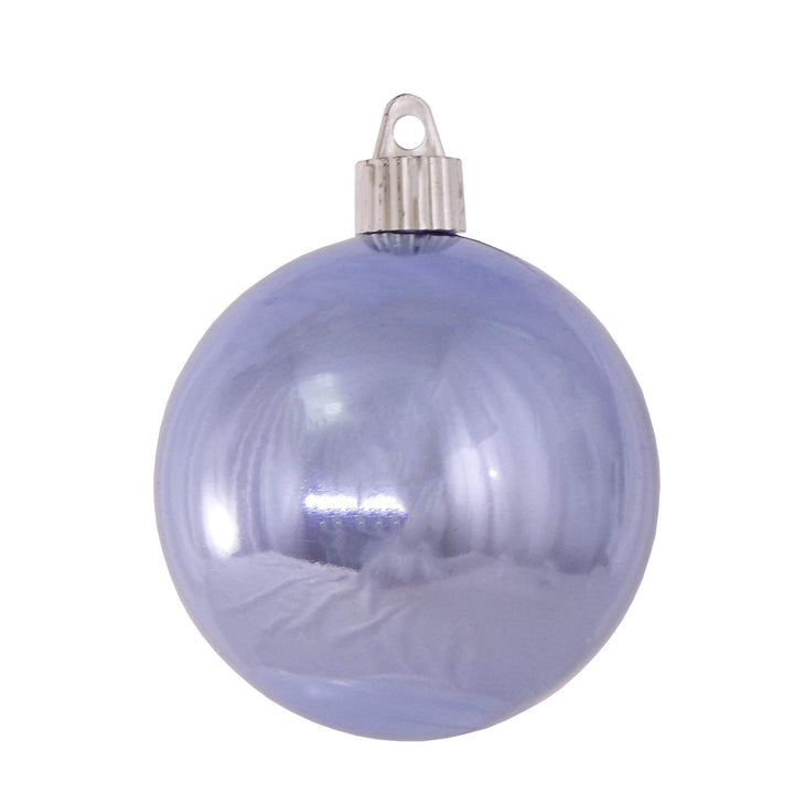 Christmas By Krebs 3 1/4" (80mm) Shiny Polar Blue [8 Pieces] Solid Commercial Grade Indoor and Outdoor Shatterproof Plastic, UV and Water Resistant Ball Ornament Decorations