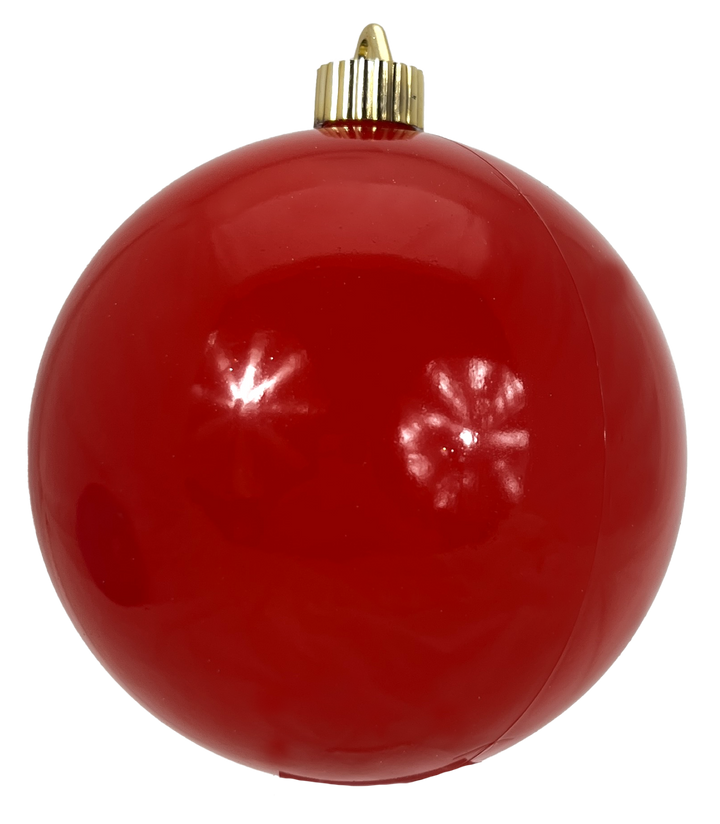 Christmas By Krebs Ornament, Commercial Shatterproof UV Resistant Plastic Christmas Ball Decoration (Ladybug Red, 6 inch (150mm))
