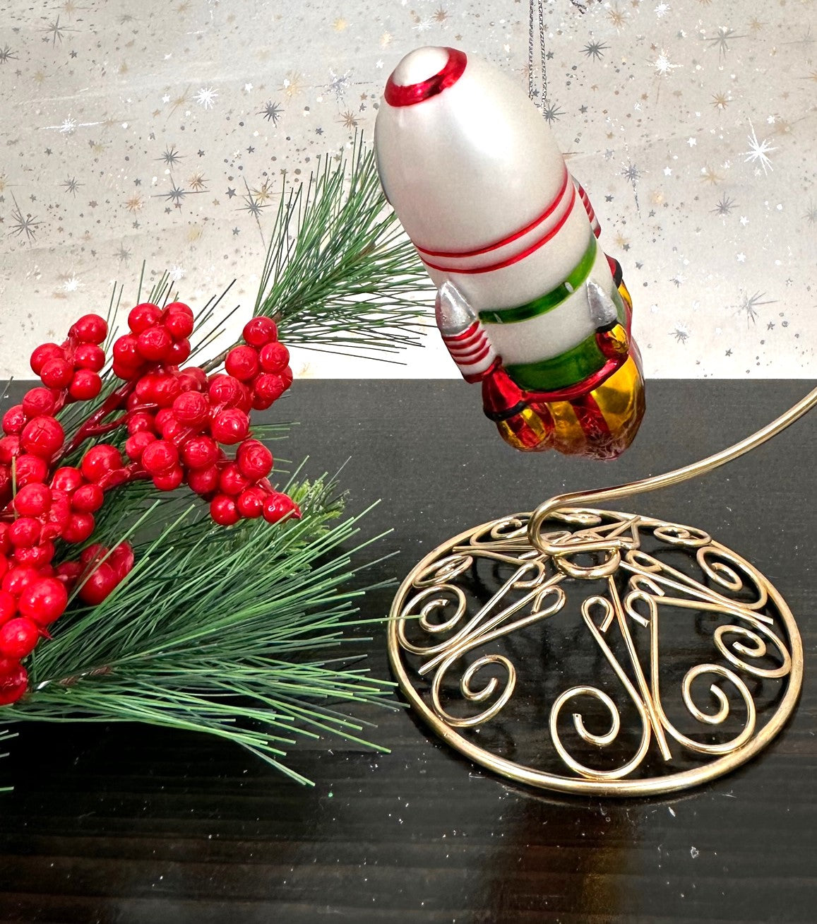 Christmas By Krebs Blown Glass Collectible Tree Ornaments (Space