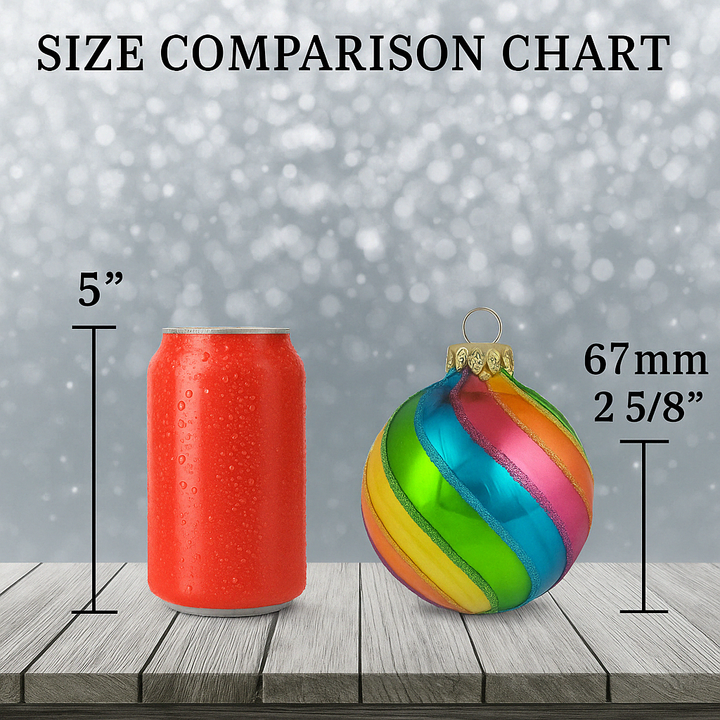 Christmas By Krebs 2 5/8" (67mm) Seamless Glass Ornament [4 Pieces], Decorated Designer Heirloom