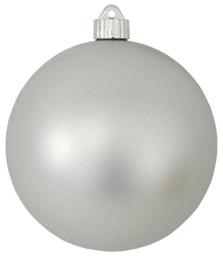 Christmas By Krebs 3 1/4" (80mm) Dove Gray Silver [8 Pieces] Solid Commercial Grade Indoor and Outdoor Shatterproof Plastic, UV and Water Resistant Ball Ornament Decorations