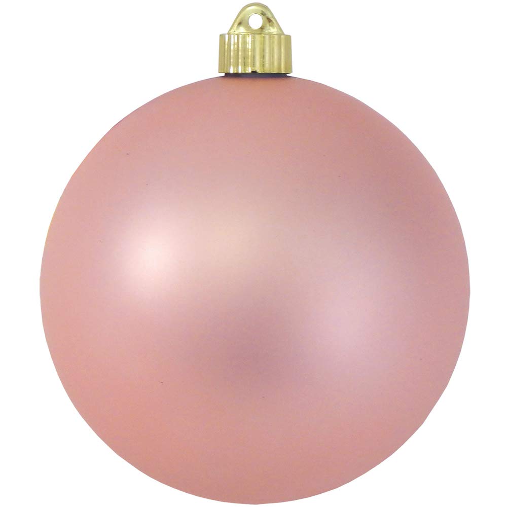 Christmas By Krebs 6" (150mm) Velvet Piglet Pink [2 Pieces] Solid Commercial Grade Indoor and Outdoor Shatterproof Plastic, UV and Water Resistant Ball Ornament Decorations