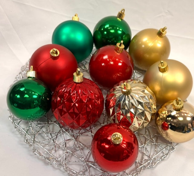 Christmas By Krebs Shatterproof Wreath Decorating Kits - ORNAMENTS ONLY - UV and Weather Resistant (Traditional - UV, 48 Inch - 88 Ornaments)