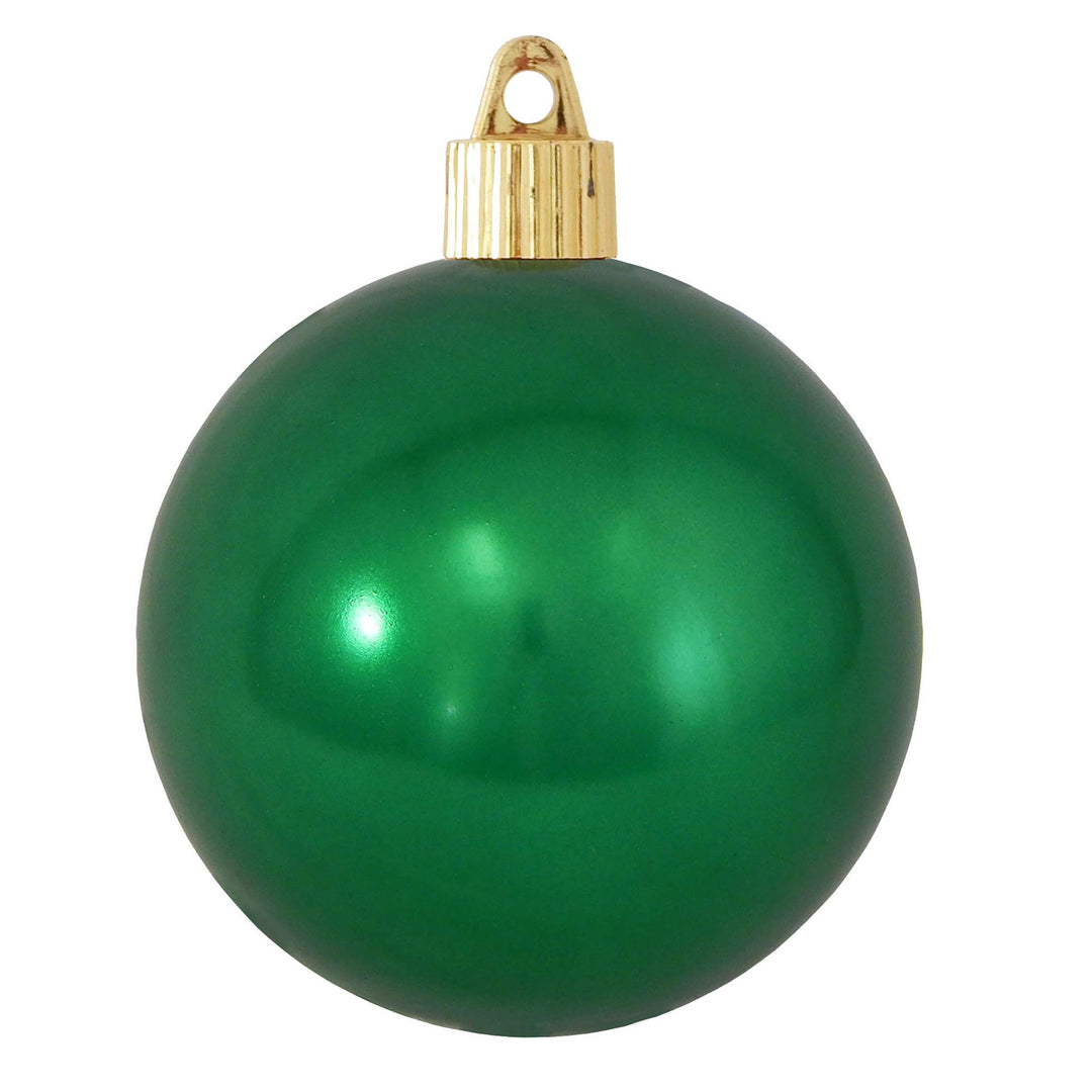 Christmas By Krebs 3 1/4" (80mm) Shiny Blarney Green [8 Pieces] Solid Commercial Grade Indoor and Outdoor Shatterproof Plastic, UV and Water Resistant Ball Ornament Decorations