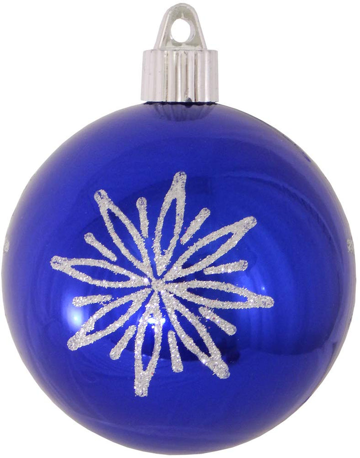 Christmas By Krebs 3 1/4" (80mm) Ornament [4 Pieces] Commercial Grade Indoor and Outdoor Shatterproof Plastic, Water Resistant Ball Shape Ornament Decorations