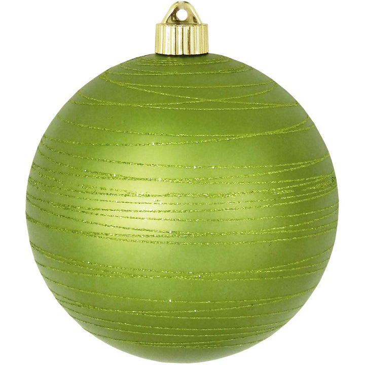 Christmas By Krebs 6" (150mm) Ornament, [2 Pieces], Commercial Grade Indoor and Outdoor Shatterproof Plastic, Water Resistant Decorated Ball Shape Ornament Decorations