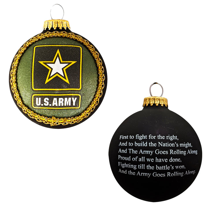 Christmas Tree Ornaments Made in the USA - 80mm / 3.25" Decorated Collectible Glass Balls from Christmas by Krebs - Handmade Hanging Holiday Decorations for Trees