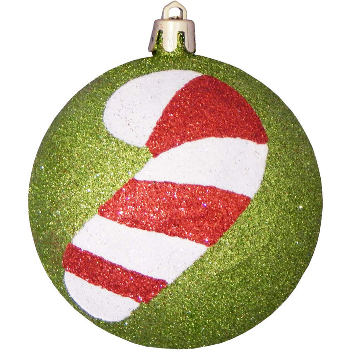 Christmas By Krebs 3 1/4" (80mm) Ornament [4 Pieces] Commercial Grade Indoor and Outdoor Shatterproof Plastic, Water Resistant Ball Shape Ornament Decorations