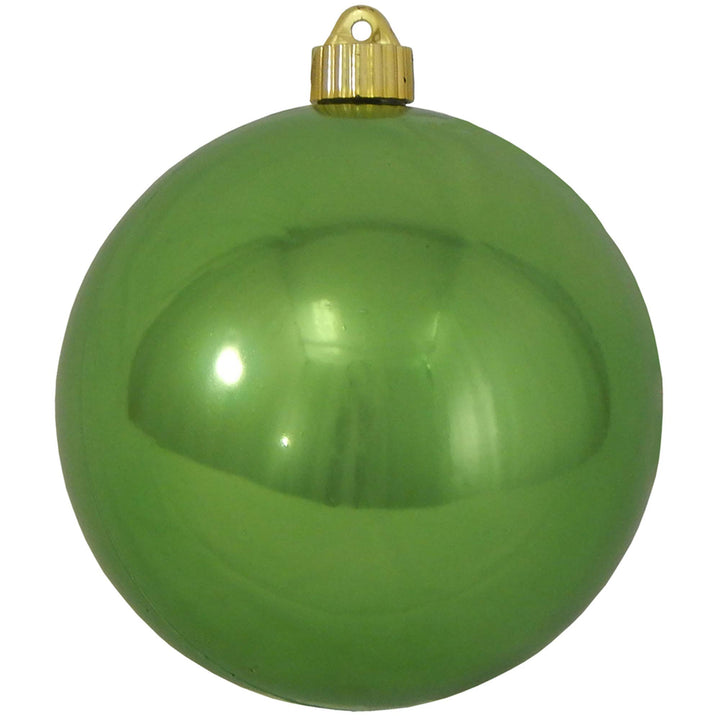 Christmas By Krebs 6" (150mm) Shiny Limeade Green [2 Pieces] Solid Commercial Grade Indoor and Outdoor Shatterproof Plastic, UV and Water Resistant Ball Ornament Decorations