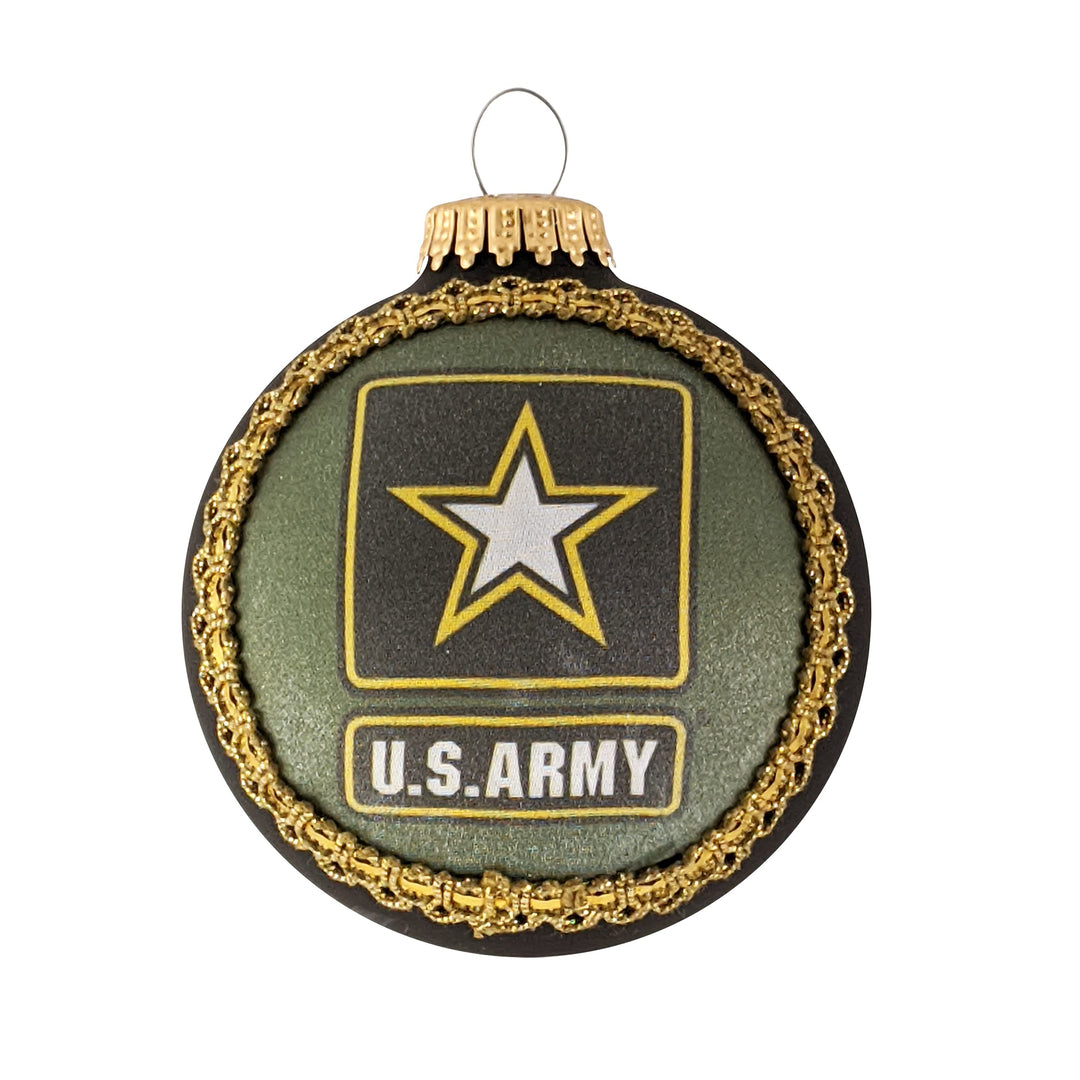Christmas Tree Ornaments Made in the USA - 80mm / 3.25" Decorated Collectible Glass Balls from Christmas by Krebs - Handmade Hanging Holiday Decorations for Trees