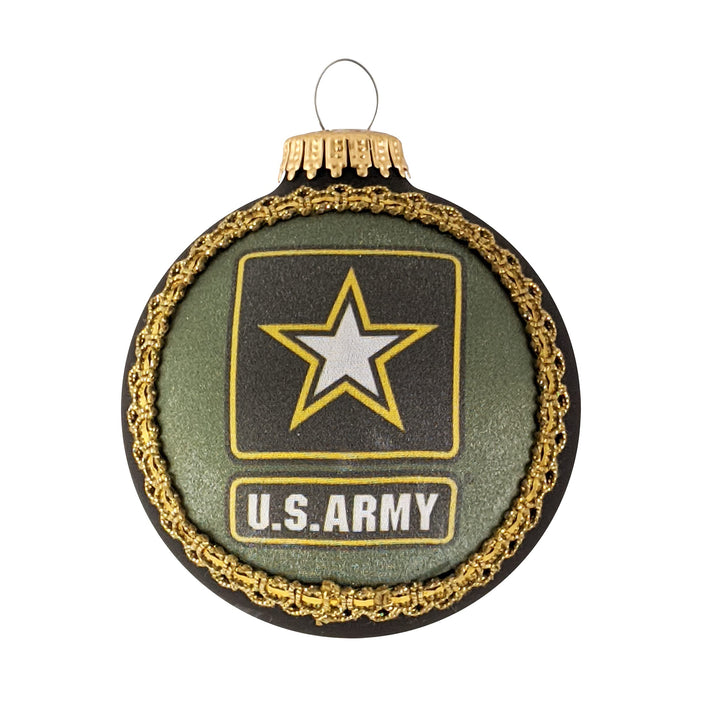 Christmas Tree Ornaments Made in the USA - 80mm / 3.25" Decorated Collectible Glass Balls from Christmas by Krebs - Handmade Hanging Holiday Decorations for Trees