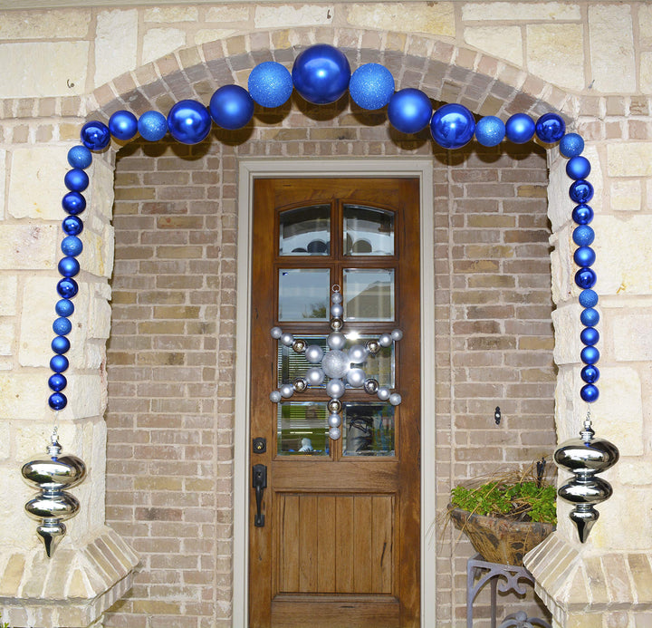 Christmas By Krebs 12" (300mm) Candy Blue [1 Piece] Solid Commercial Grade Indoor and Outdoor Shatterproof Plastic, UV and Water Resistant Ball Ornament Decorations